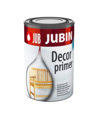 Bijela boja za zaštitu drvenih površina JUBIN DECOR PRIMER 0,65L