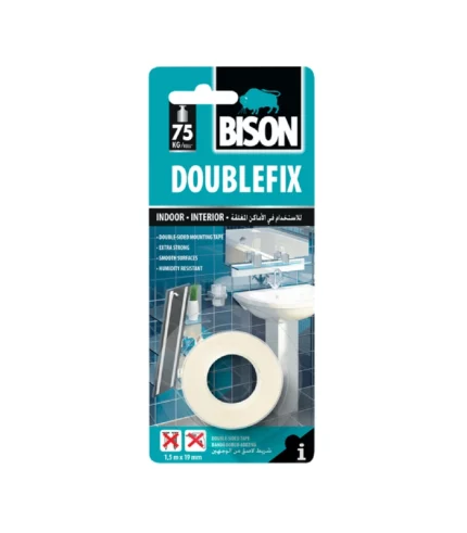 Obostrano ljepljiva traka BISON DOUBLE FIX 1,5m x 19mm